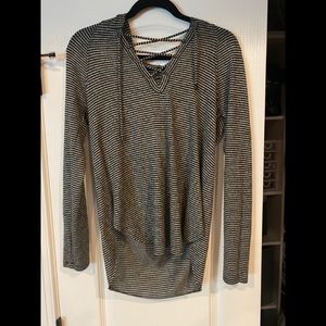 American Eagle Lace-up Sweatshirt/Sweater